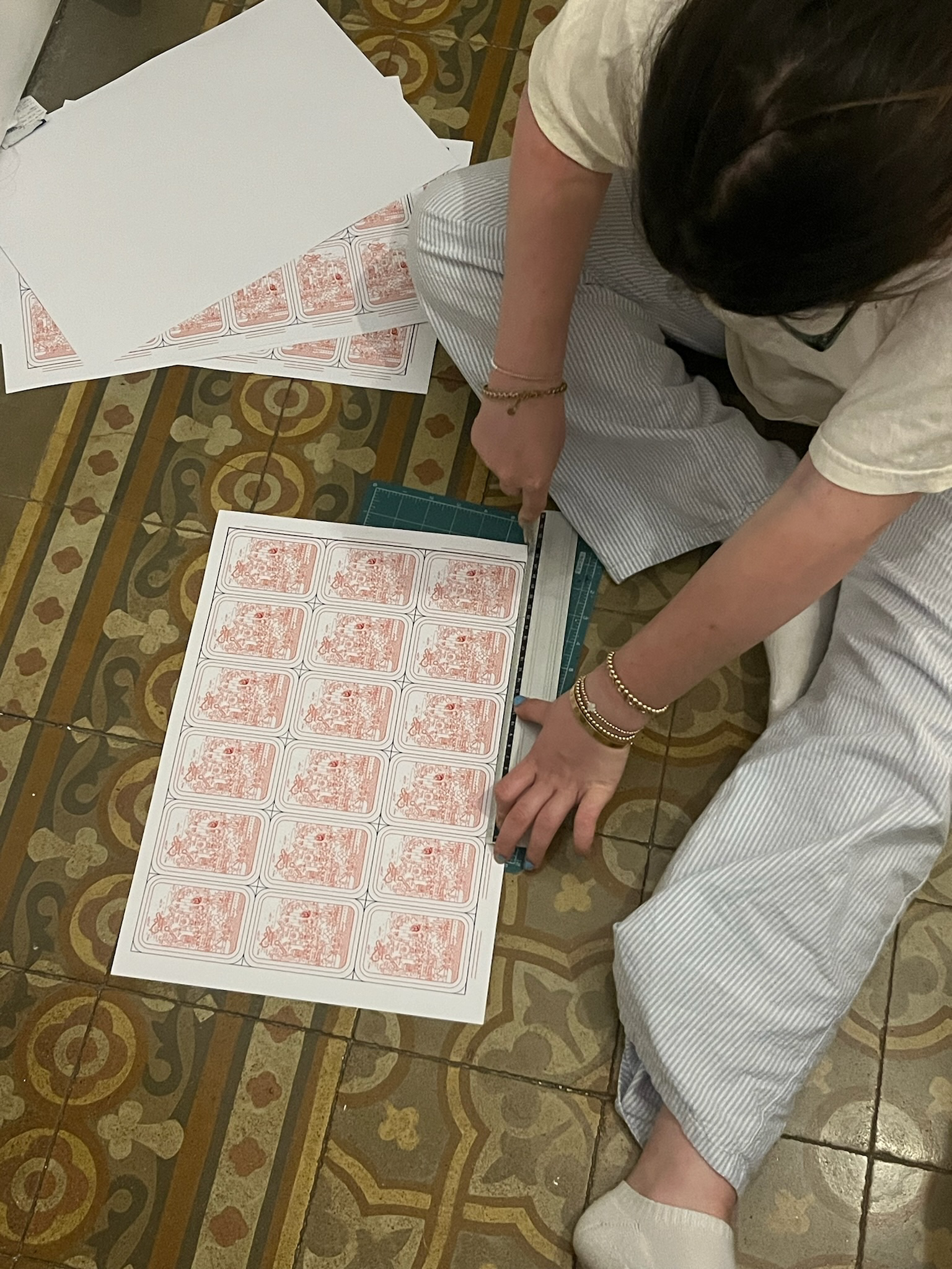 person cutting
